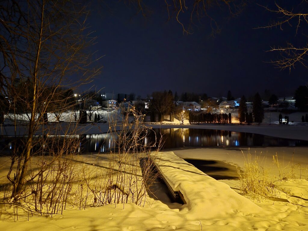 lachepaslapatate lac louis nuit neige