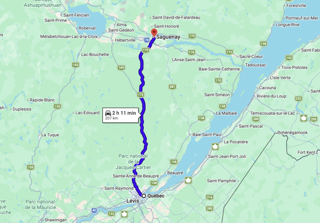 de quebec a chicoutimi lachepaslapatate