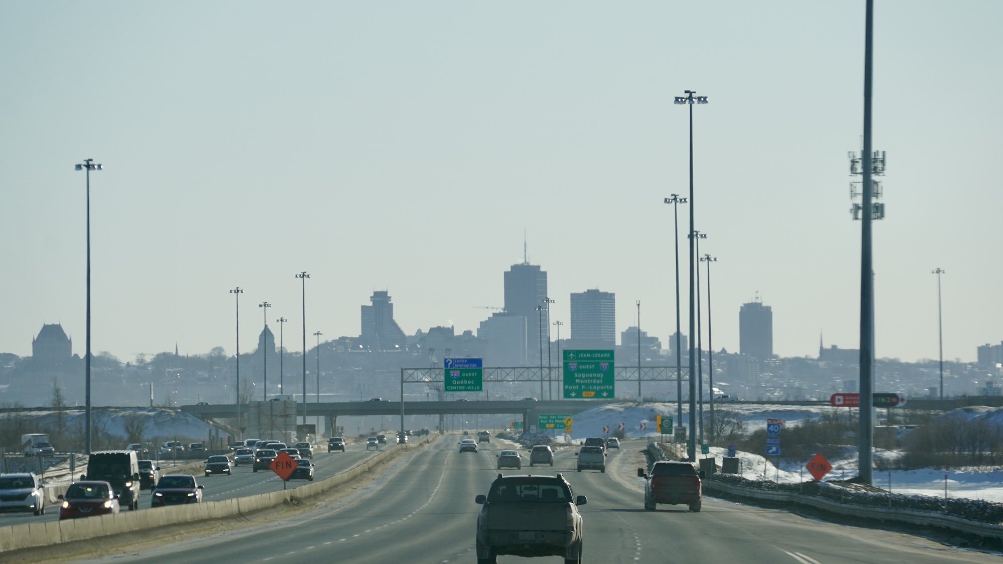 lachepaslapatate vue en arrivant a quebec